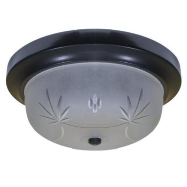 Imagem de Plafon Sol Para 2 Lampadas Alumínio Bacia de Vidro Lapidada - Jota Ilu