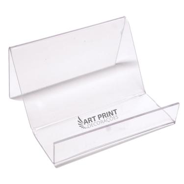 Imagem de 10 Displays Suporte Porta Cartão Visita Expositor Ps Cristal