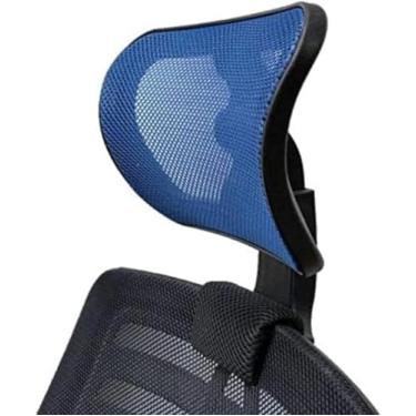 Imagem de Encosto De Cabeça Para Cadeira De Escritório Cadeira De Encosto De Cabeça Universal Ajustável Em Altura Estofada Com Encaixes De Parafuso Longos E Curtos, Blue, 3