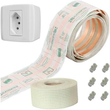 Imagem de Fita Elétrica de 3 Pistas com 1 Metro e Tomada de 15A Eletrofita