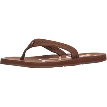 Imagem de Sand lia feminina Roxy Vista Chinelo, Chocolate Brown/Medium Pink, 5