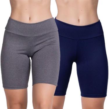 Imagem de KIT 2 Bermudinha Fitness Suplex Serra e Mar Roupa Para Academia Treino Moda Feminina-Feminino
