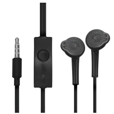 Imagem de Fone de Ouvido com Fio HS330, In-Ear com Microfone, Conector 3,5mm, Cabo 1,2m, Silicone, 18Hz-20kHz (Preto)
