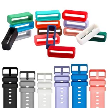 Imagem de Pacote com 15 anéis de fixação de silicone, clipe seguro para pulseira de relógio compatível com Magic Band + MagicBand 2.0 e todas as pulseiras mágicas, acessórios de segurança antiderrapantes
