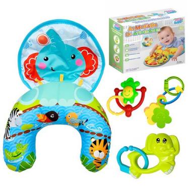 Imagem de Almofada Baby Infantil Interativa Macia Lavável Com Brinquedos Educati