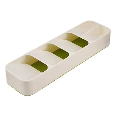 Imagem de Organizador De Gaveta Talheres Separação Garfo Faca Colher Branco