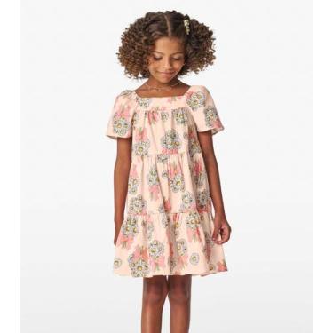 Imagem de Vestido Infantil Estampado Trick Nick Rosa, 6, Rosa