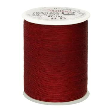 Imagem de Nozue Sonoko Linha para miçangas – Linha de costura japonesa 100% nylon para fabricação de joias, cor vermelha, 78 dtex, ultrafina, 100 m (110 jardas)
