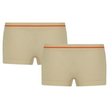 Imagem de Kit com 2 Calcinhas Short Lupo Infantil Juvenil Sem Costura Menina Mic