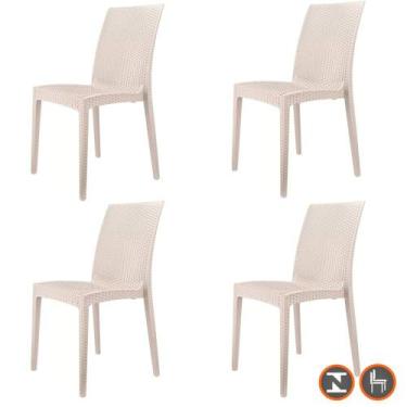 Imagem de Kit 4 Cadeiras Ibiza Fratini Empilhavel Inmetro Proteção UV em Polipro