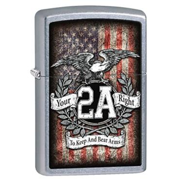 Imagem de Zippo Isqueiro - Segunda Emenda 2ª Emenda Bald Eagles Street Chrome isqueiro à prova de vento #Z5218