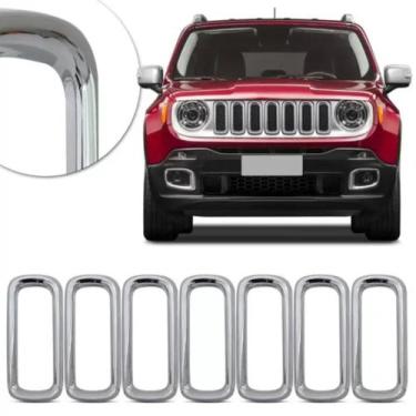 Imagem de Kit aplique Maçaneta + Grade Jeep Renegade 2015 até 2018