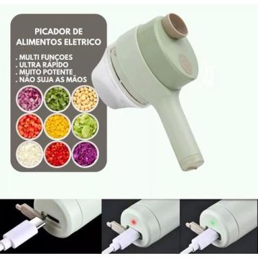 Imagem de Processador Elétrico Legumes Temperos Fatiador 4 em 1 - CORTADOR 4 EM 