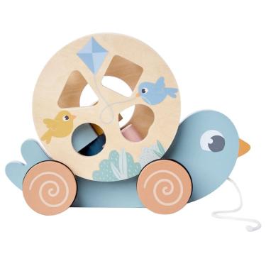 Imagem de Brinquedo de Madeira Passarinho Cloudy Passeio Estimula Coordenação Motora Bebês Crianças Buba