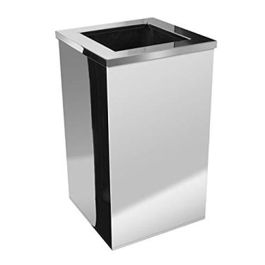 Imagem de Lixeira Quadrada com Aro em Aço Inox 50L JSN