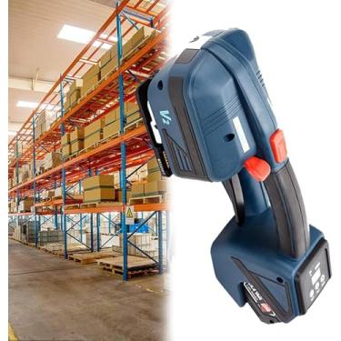 Imagem de Máquina De Cintar Bateria, Máquina De Cintar Elétrica Portátil, Ferramenta De Cintagem De Solda Máquina De Cintar Portátil Com Display Lcd Para Pp/pet, 2Battery