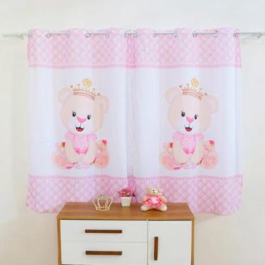 Imagem de Cortina Para Quarto De Bebê Menina Menino Infantil Light 2pç(Ursinha Peróla)