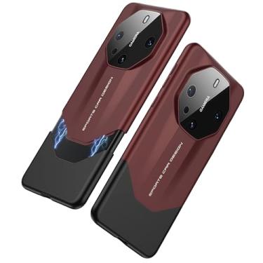 Imagem de JIAONASHIJIA Capa para Huawei Mate 60 RS - Design ultrafino de carro esportivo de luxo - proteção à prova de arranhões - cobertura total da câmera - instalação magnética. Vermelho