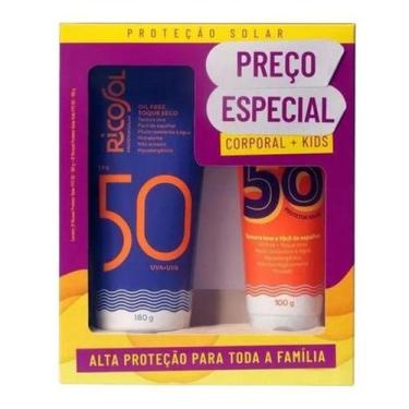 Imagem de Conjunto de protetor solar corporal fps 50 180g + kids fps 50 100g ric