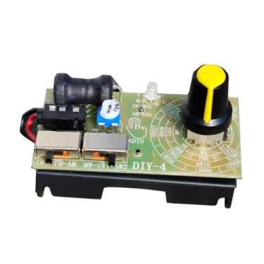 Imagem de MERIGLARE Módulo de rádio MW SW 4 bandas pequeno kit de montagem alimentado por bateria AM onda média onda curta com dial de sintonia manual 87-108 MHz