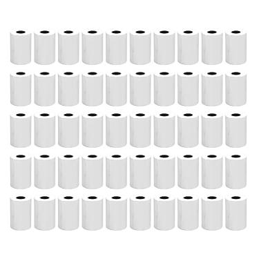 Imagem de 50 Rolos Rolos de Papel Térmico, Branco Impressão Instantânea Recarga de Câmera Rolos de Papel de Recibo para Máquinas PDQ de Cartão de Crédito (Sem núcleo do tubo)