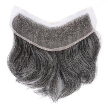 Imagem de LLWear Peruca de cabelo frontal de renda francesa para homens com sistema de substituição em forma de V natural peruca para homens cabelo humano #1B50