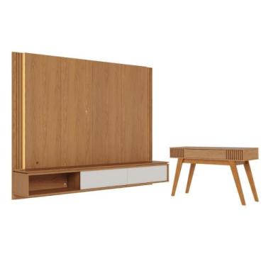 Imagem de Conjunto Buffet e Painel Tv Iris Freijo Off White Matte - CasaH
