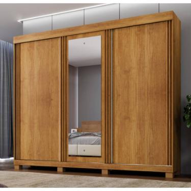Imagem de Guarda Roupa Siena 3 Portas de Correr Benetil Móveis - Cinamomo