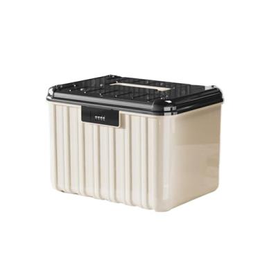 Imagem de AFXGUSD Caixa de Armazenamento com Fechadura, Recipiente com Tampa, Organizador de Brinquedos Infantis, Estojo para Quarto Infantil, Berçário E, 36.2 X 28.5 X 25.7