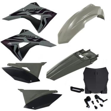 Imagem de Kit Plástico Biker Next Crf 230 Com Number Plate F1rst e Adesivos, Cin