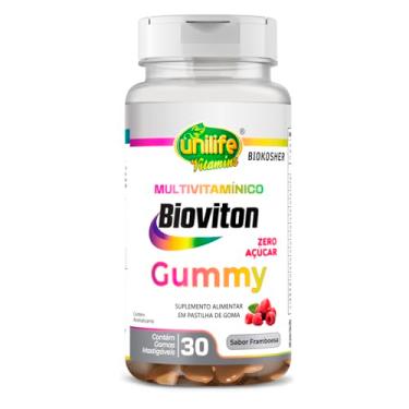Imagem de Gummy Multivitamínico Sabor Framboesa Unilife 30 gomas