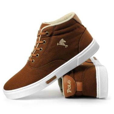 Imagem de Tênis Sapatênis Polo Joy Masculino Cano Alto Bota - Café, Café, 41