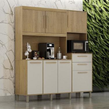 Imagem de Armário de Cozinha 7 Portas 2 Gavetas Quartzo Valdemóveis