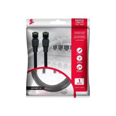 Imagem de Cabo De Rede Cat7 1M Preto Chipsce Novo