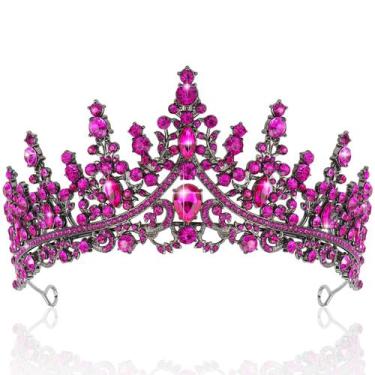 Imagem de Tiara TOBATOBA Tiaras para mulheres rosa choque com 7,0 cm de altura