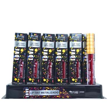 Imagem de Lip Tint Max Love Metalizado Cor 534 5ml Box com 36 Unidades - - Maxlo