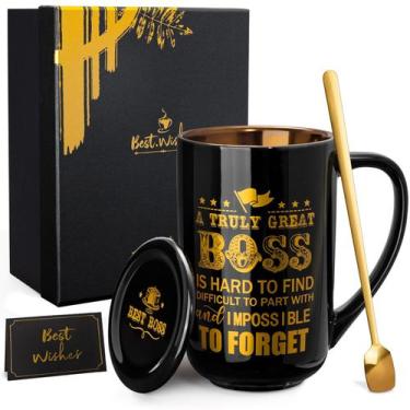Imagem de Conjunto de canecas de café Doublewhale Boss Day Gifts 500 ml de cerâm
