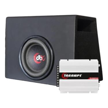 Imagem de Subwoofer 8 Polegadas Dbx com Caixa Acústica e Amplificador TS800x4, 500W RMS, 4 Ohms, Preto, 31x43x28cm, Sistema de Áudio Automotivo