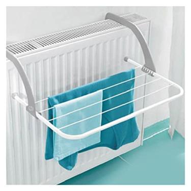 Imagem de AKALNNB / Escorredor de secagem dobrável para uso externo ajustável portátil h cabide varanda secador de roupa arejador ele armazenamento de toalhas ele rack (cinza)