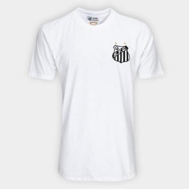 Imagem de Camiseta Santos Classic Masculina - Surf Center, Branco, G
