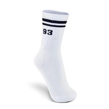 Imagem de Meia Cano Alto QIX 93 Preto e Branco, Único, Branco
