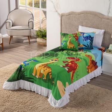 Imagem de Colcha Infantil Solteiro com 6 Peças  CobreLeito 1,70x2,30  Decoração 