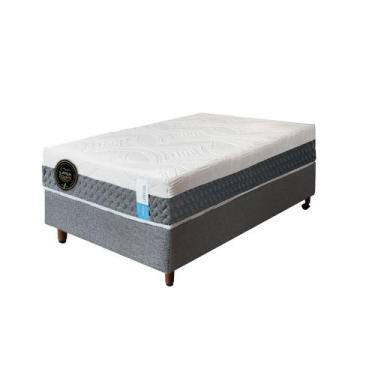 Imagem de Colchão NATURAL GEL ARTICULADO Cinza 25cm - Latex Foam, BOX E KIT ZEN,