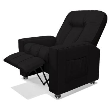 Imagem de Poltrona do Papai Reclinável Romeo F05 Facto Preto - Lyam Decor