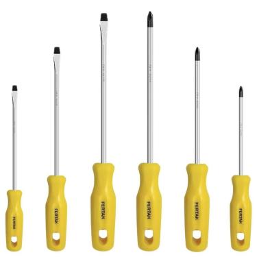 Imagem de Kit Jogo De Chave Fenda E Philips 6 Pçs Profissional