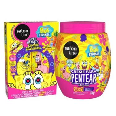 Imagem de Bob Esponja Kit com Creme de Pentear 1kg e Kit Shampoo + Creme Multy 3
