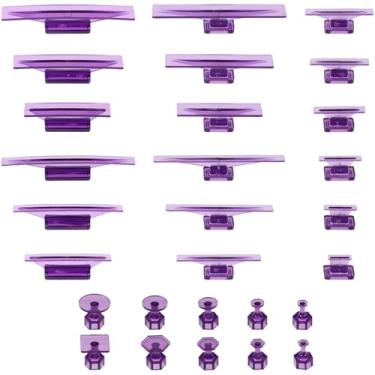 Imagem de OMYZERO Abas para extrator de amassados, 28 peças de abas de remoção de amassados de carroceria, ferramenta de reparo de amassados sem pintura, abas de cola com ventosa de gelo para reparo de