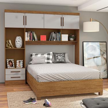 Imagem de Guarda Roupa Modulado com Cama Paris 4 Portas 2 Gavetas