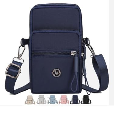 Imagem de Bolsas transversais pequenas para mulheres, mini bolsas de celular carteiras de pulso bolsa de ombro bolsa de braço bolsa de viagem para mulheres e homens, B - azul escuro, Medium