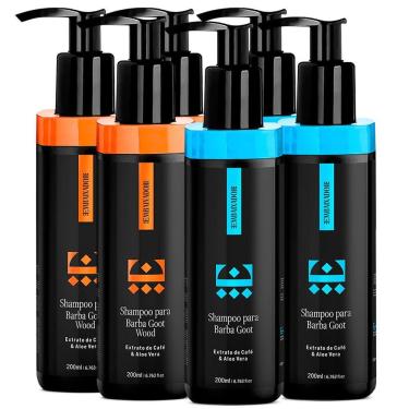 Imagem de Kit 03 Shampoo Para Barba Goot + 03 Shampoo Goot Wood Embaixador 200Ml